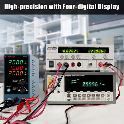 Adjustable DC Power Supply (0-30 V 0-10 A) HANMATEK HM310 Mini Variable Switching Digital Bench Power Supply with USB Charging Port