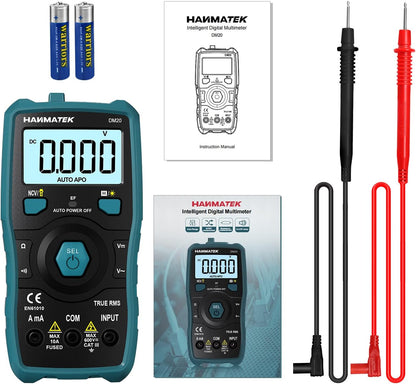 HANMATEK Multimeter, Auto-Ranging Digital Multimeter, Electrical Tester with NCV,True RMS 6000 Counts AC/DC Voltmeter Ammeter Ohmmeter, Resistance, Live Line Digital Testers with LCD Backlight