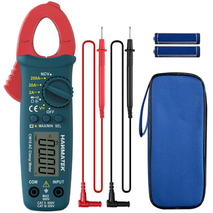 HANMATEK Digital Clamp Meter,Auto-ranging Amp Voltage Tester with Backlight,Clamp Multimeter 2000 Counts Amp Tester with AC/DC Voltage,NCV,Resistance,Capacitance,Continuity,Frequency