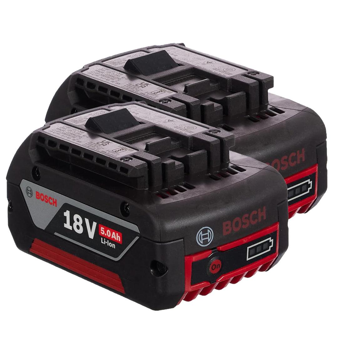 Bosch 18V 5.0Ah Li-ion Battery Pack (2 Batteries) - Professional Series